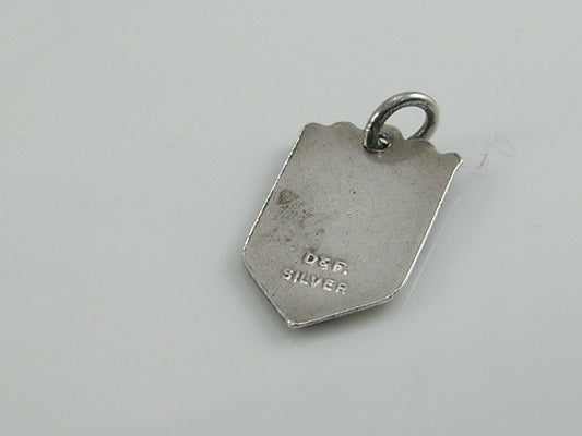 Vintage Silver Birmingham Travel Shield Charm