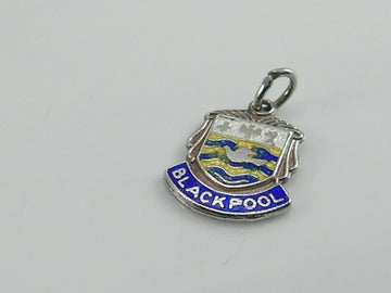 Vintage Silver Blackpool Travel Shield Charm