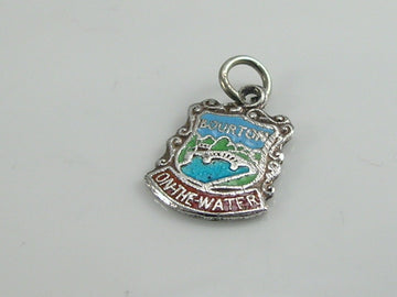 Vintage Silver Bourton on the Water Travel Shield Charm