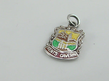 Vintage Silver Kents cavern Travel Shield Charm