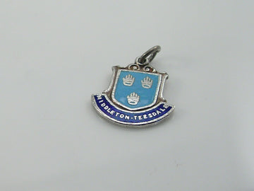 Vintage Silver Middleton on Teesdale Travel Shield Charm