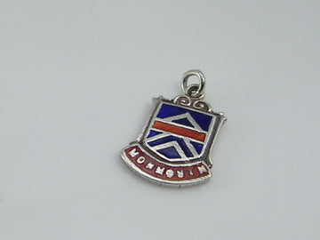 Vintage Silver Monmouth Travel Shield Charm
