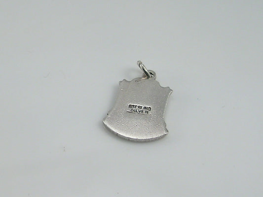 Vintage Silver Monmouth Travel Shield Charm
