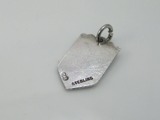 Vintage Silver Plymouth Travel Shield Charm