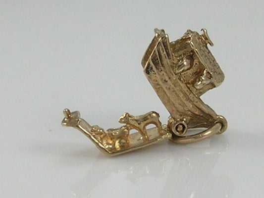 Vintage 3D 9ct Gold Noah's Ark Charm