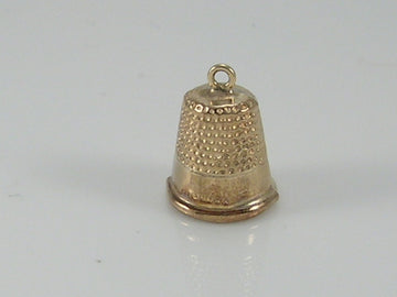 Vintage 3D 9ct Gold Sewing Thimble Charm H/MK 1977