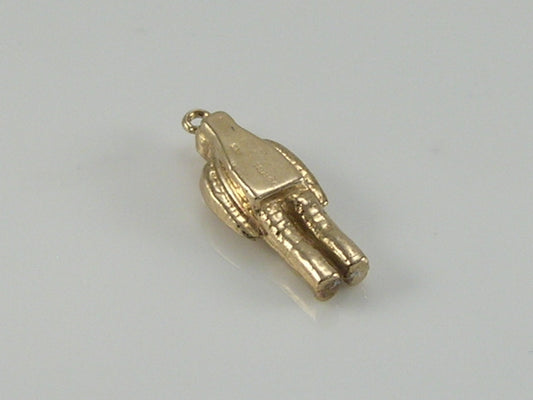 Vintage 3D 9ct Gold Astronaut Spaceman Charm Pendant H/MK 1969