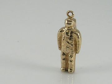 Vintage 3D 9ct Gold Astronaut Spaceman Charm Pendant H/MK 1969