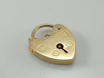 Vintage 9ct gold Padlock Bracelet Fastener H/MK 1972