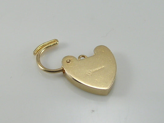 Vintage 9ct gold Padlock Bracelet Fastener H/MK 1972