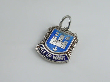 Vintage Silver Isle of Wight Travel Shield Charm