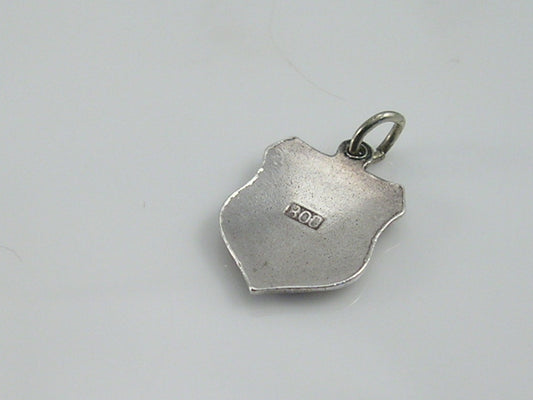 Vintage Silver Brake Travel Shield Charm