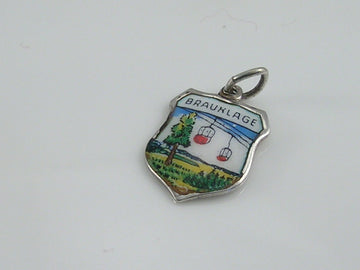 Vintage Silver Braunlage Travel Shield Charm