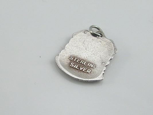 Vintage Silver Lands End Travel Shield Charm