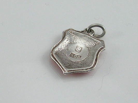 Vintage Silver Suisse Travel Shield Charm