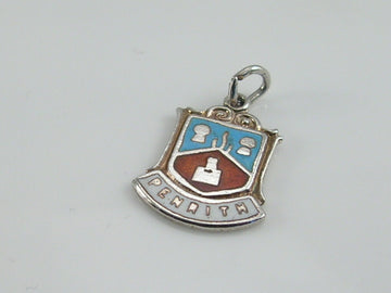 Vintage Silver Penrith Travel Shield Charm