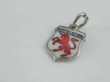 Vintage Silver Seefeld Tirol Travel Shield Charm