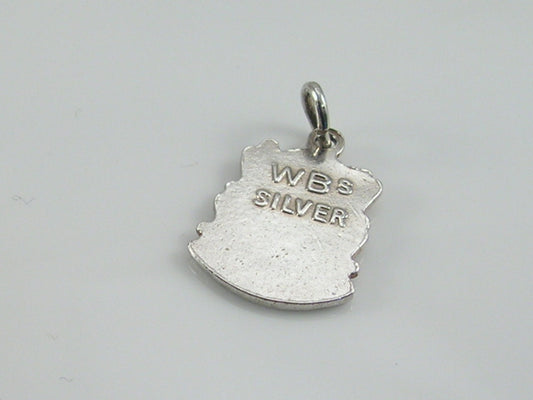 Vintage Silver Jersey Travel Shield Charm
