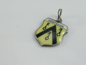 Vintage Silver Ostende Travel Shield Charm