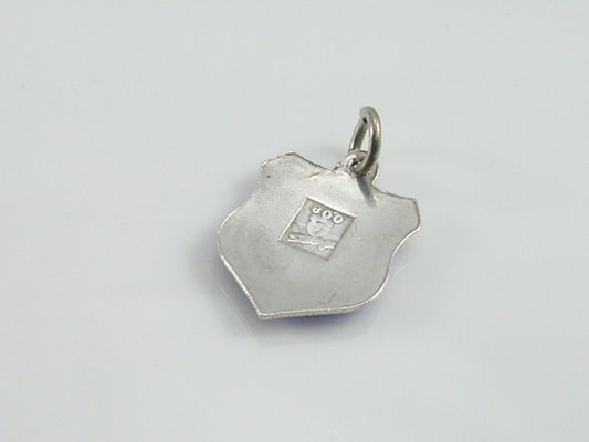 Vintage Silver Eutin Travel Shield Charm