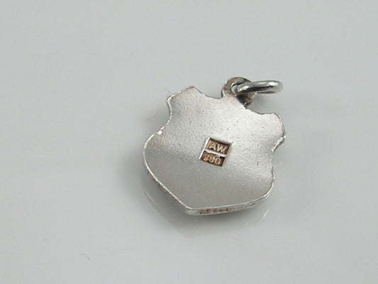 Vintage Silver Tirol Travel Shield Charm