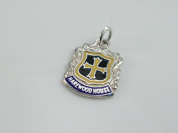 Vintage Silver Harewood House Travel Shield Charm