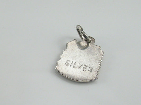 Vintage Silver Scarborough Travel Shield Charm