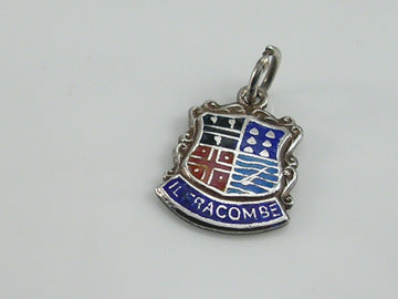 Vintage Silver Ilfracombe Travel Shield Charm