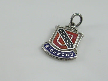 Vintage Silver Richmond Travel Shield Charm