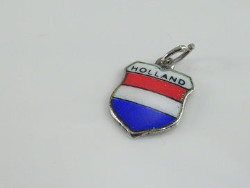 Vintage Silver Holland Travel Shield Charm