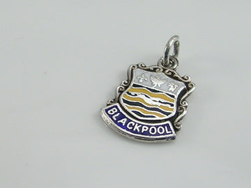 Vintage Silver Blackpool Travel Shield Charm