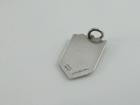 Vintage Silver Scarborough Travel Shield Charm