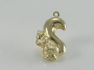 Vintage 3D 9ct Gold Squirrel Charm