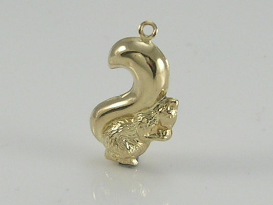 Vintage 3D 9ct Gold Squirrel Charm
