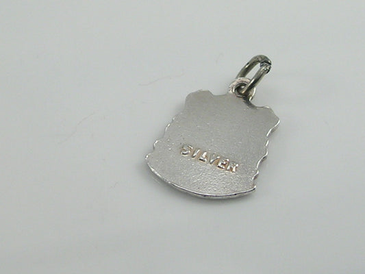 Vintage Silver York Travel Shield Charm