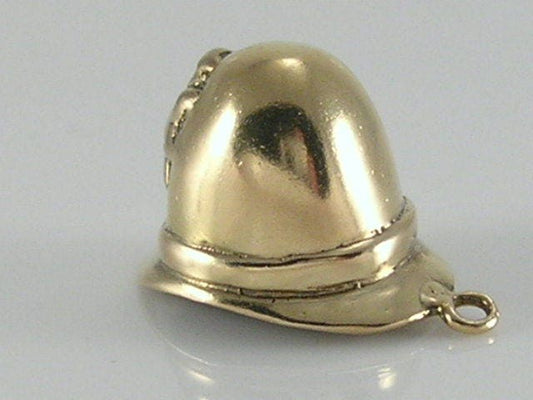Vintage 3D 9ct Gold Policeman Helmet Hat Charm H/MK 1962
