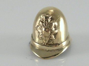 Vintage 3D 9ct Gold Policeman Helmet Hat Charm H/MK 1962