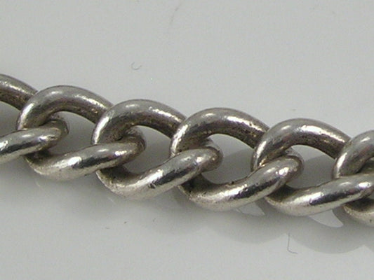 Vintage Sterling Silver Curb Link Padlock Bracelet. 18.7g H/MK 1973  RP