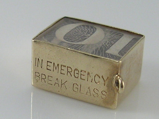 Vintage 3D 9ct Gold 10 Ten Pound Note Charm. H/MK 1969
