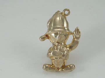 Vintage 3D 9ct Gold Novelty Traffic Policeman Charm H/MK 1976  RP