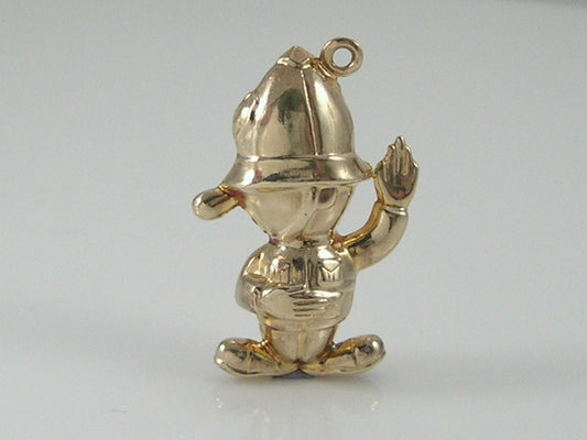 Vintage 3D 9ct Gold Novelty Traffic Policeman Charm H/MK 1976  RP