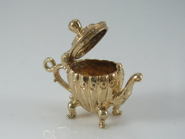 Vintage 3D 9ct Gold Teapot Charm...Opens H/MK 1979