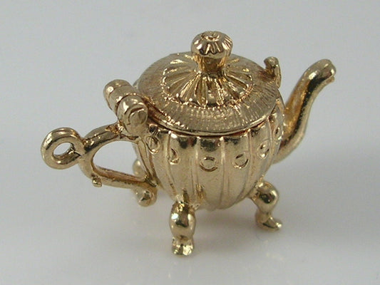 Vintage 3D 9ct Gold Teapot Charm...Opens H/MK 1979
