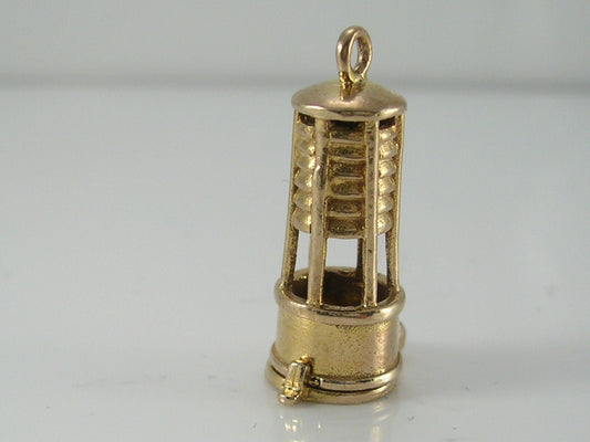Vintage 3D 9ct Gold Chim Miners Lamp Canary Bird Charm  H/MK 1972