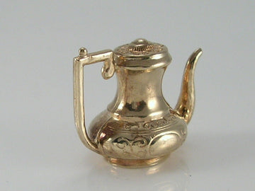 Vintage 3D 9ct Gold Teapot/Coffee Pot Charm.H/MK 1973  FM