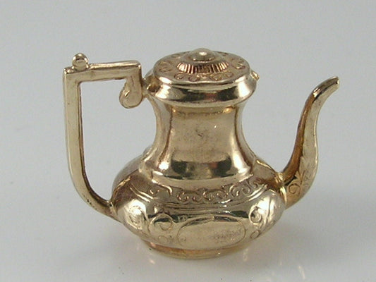 Vintage 3D 9ct Gold Teapot/Coffee Pot Charm.H/MK 1973  FM