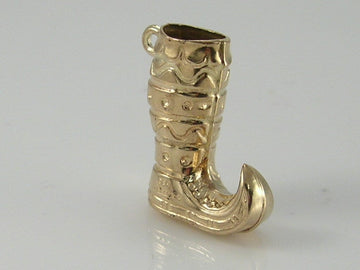Vintage 9ct Gold Persian Boot Charm