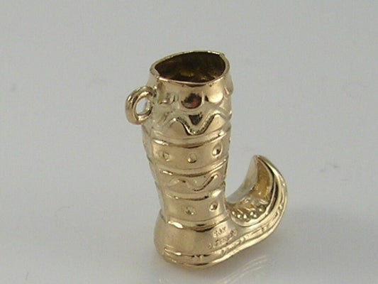 Vintage 9ct Gold Persian Boot Charm