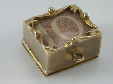 Vintage 3D 9ct Gold 10 Ten Shilling Note Charm. H/MK 1967 Opens