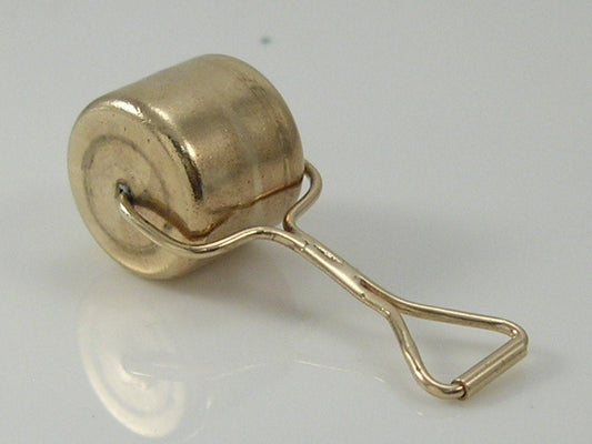 Vintage 3D 9ct Gold Garden Roller Charm Pendant H/MK 1965